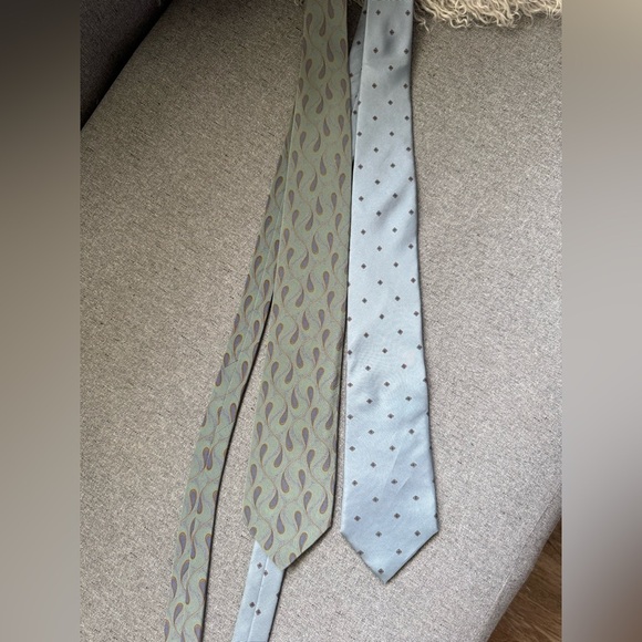 Giorgio Armani Cristian Dior Cravatte Ties Set of 2 - Picture 1 of 7